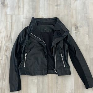 LIKE NEW blank nyc Moto leather jacket size small